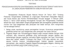 Bupati Natuna Terbitkan Edaran Cegah Gratifikasi