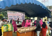 Gerakan Pangan Murah Polsek Serasan Bantu Warga Ramadhan