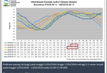 BMKG Natuna Rilis Tinggi Gelombang 11 hingga 14 Maret 2026