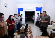 Pererat Kebersamaan, Danlanud RSA Natuna Gelar Ibadah Rutin