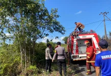 Polres Natuna Turun Padamkan Kebakaran Lahan di Binjai
