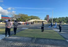 Polres Natuna Lakukan Pengamanan Sholat Idul Fitri di Pantai Piwang