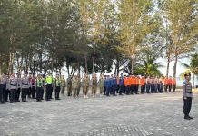 Polres Natuna Gelar Apel Kesiapan Pengamanan Malam Takbir Idul Fitri 1447 H
