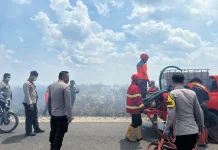 Kebakaran Lahan Batubi–Kelarik, Polres Natuna Lakukan Pemadaman dan Penyelidikan