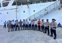 Polsek Serasan Amankan Arus Balik Penumpang KM Bukit Raya