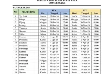 Jadwal KM Bukit Raya Bulan  April 2026 Dirilis