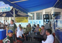 Kapolres Natuna Tinjau Arus Balik Lebaran Penagi