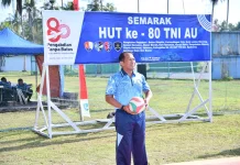 Lanud RSA Natuna Gelar Voli Sambut HUT TNI AU