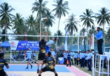 Final Turnamen Voli HUT TNI AU ke-80 di Lanud RSA Meriah