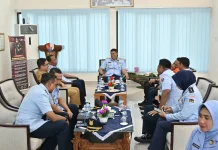 Danlanud RSA Sambut Kunjungan Komandan Grup 4 Khusus di Natuna