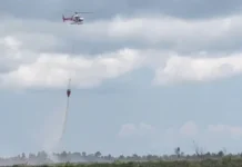 Heli BNPB Padamkan Karhutla Natuna