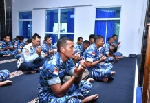 Lanud RSA Natuna Gelar Doa Bersama HUT TNI