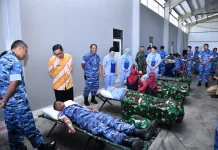 Sambut HUT ke-80 TNI AU, Lanud RSA Natuna Gelar Donor Darah