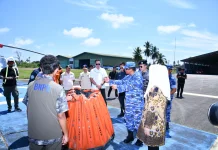 Danlanud RSA Dampingi Bupati Natuna Tinjau Operasi Udara