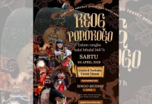Reog Ponorogo Meriahkan Halalbihalal di Pantai Piwang
