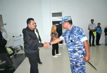 Danlanud RSA Antar Kepulangan Gubernur Kepri di Natuna