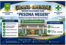 Antisipasi Lonjakan Penyakit, Puskesmas Ranai Buka Pelayanan Sore