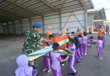 Keceriaan Anak TK Natuna Hiasi Edukasi Dirgantara di Lanud RSA