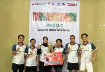DPUPR Juara Turnamen Badminton Brk Syariah Ranai