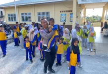 Satlantas Polres Natuna Beri Semangat Siswa SLB Natuna