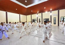 Polres Natuna Gelar Ujian Bela Diri Kenaikan Pangkat
