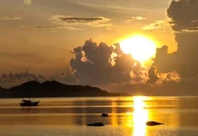 Menikmati Keindahan Sunset di Pulau Natuna Selat Lampa
