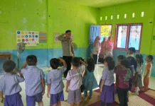 Bhabinkamtibmas Hadir Sebagai Sahabat di  TK Al-Ummi