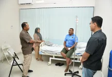 Danlanud RSA Natuna Jenguk Anggota Sakit