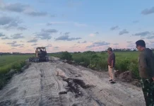 Lanud RSA Natuna  Benahi Drainase Runway Penerbangan
