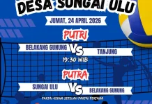 Turnamen Voli Antar Desa di Sungai Ulu Dorong Sportivitas dan Kebersamaan