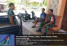 Babinsa Tanjung Pala Pererat Silaturahmi