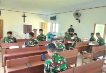 Personel Lanud RSA Natuna Perkuat Mental dengan Ibadah