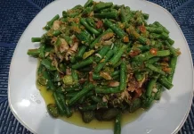Gurihnya Tumis Kacang Panjang Ikan Salai Sambal Ijo ala Vira