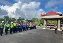 Polres Natuna  Apel Kesiapsiagaan Pengamanan Ibadah Kenaikan Yesus Kristus