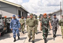 Danlanud RSA Dampingi Pangkogabwilhan I Tinjau Yon Arhanud 14 Pasgat Natuna