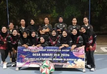 Tim Putri Kelanga Lolos ke Final Turnamen Voli Desa Sungai Ulu 2026
