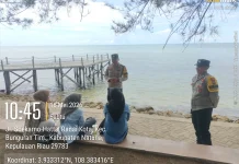 Polsek Bunguran Timur Intensifkan Pengamanan dan Patroli di Pantai Piwang