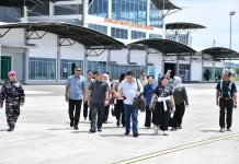 Kadislog Lanud RSA Wakili Danlanud Antar Kepulangan Pangkoarmada I