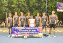 Tim Putra Kelanga Juara 3 Turnamen Voli Desa Sungai Ulu 2026