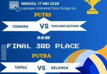 Batu Gajah Putri dan Karang Labuk Juarai Turnamen Voli