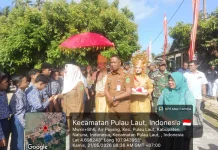 Koramil08/Pulau Laut Ikut Sambut Kedatangan Kepala Daerah Natuna