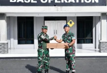 Lanud RSA Natuna Terima Bantuan Alat Kebersihan