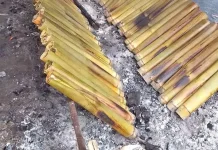 Menjelang Idul Adha, pENJUALAN Lemang  Pulut Bapak Safi’i Meningkat Tajam