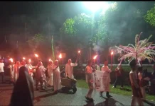 Ranai Darat Semarakkan Malam Takbiran dengan Pawai Obor