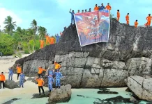 Lanud RSA dan Basarnas Natuna Kibarkan Garuda Pancasila di Pulau Terdepan NKRI