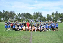 Pertandingan Sepakbola Persahabatan di Lanud RSA Natuna