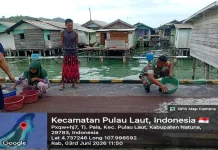 Babinsa Bantu Warga Jemur Ikan Teri