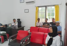 Pemcam Subi Ikuti Rapat Pengamanan Perbatasan Secara Daring