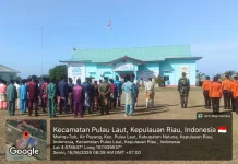 Koramil Hadiri HUT Kecamatan Pulau Laut