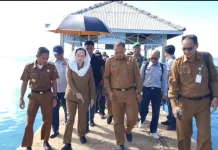 Babinsa Selaut Turut Hadiri Penyambutan Kunker Bupati Natuna